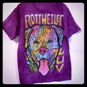 Boho Rottweiler love purple tee